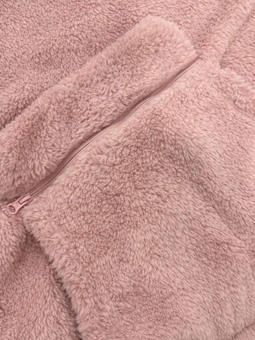 YoungLa Kangaroo Teddy Fleece Sherpa Hoodie Salmon Pink Men's XL - Picture 4 of 8